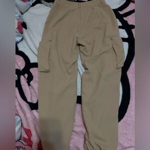 khaki cargo baggy pants